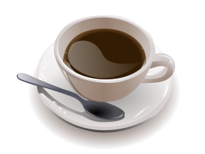 Cup of coffee. SVG rendering by User:Peewack. Original photo by Julius Schorzman (User:Quasipalm) on Wikimedia Commons. Creative Commons Attribution ShareAlike 2.0