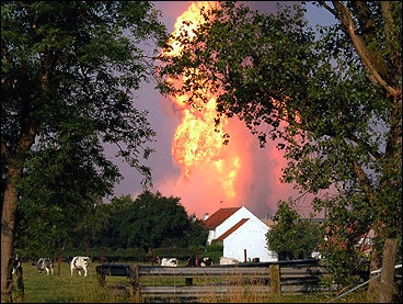 Pipeline explosion.